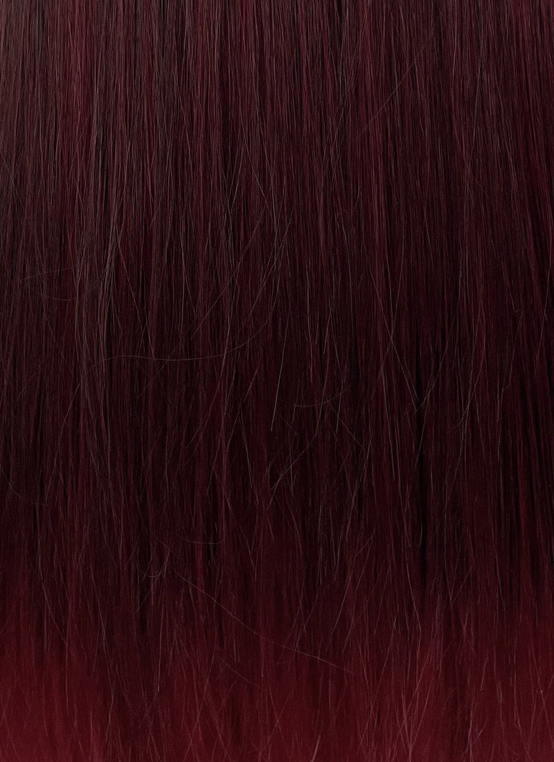 Black Mixed Red Straight Synthetic Hair Wig NS476