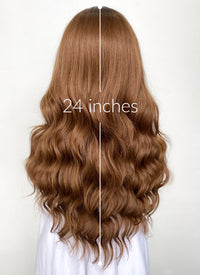 Brown Wavy Synthetic Hair Wig NS478