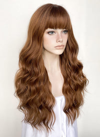 Brown Wavy Synthetic Hair Wig NS478