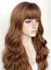 Brown Wavy Synthetic Hair Wig NS478