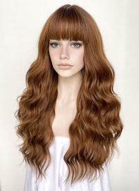 Brown Wavy Synthetic Hair Wig NS478