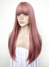 Pink Mixed Brown Straight Synthetic Hair Wig NS482