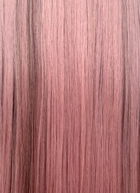 Pink Mixed Brown Straight Synthetic Hair Wig NS482