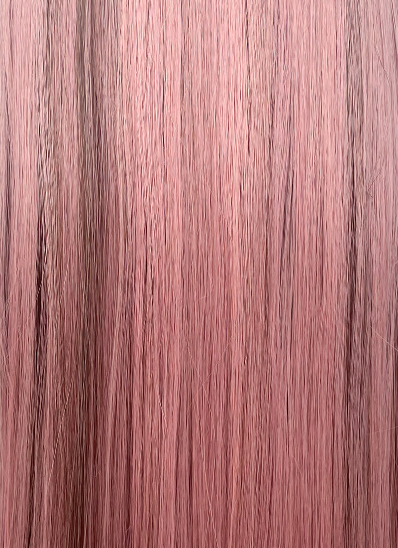 Pink Mixed Brown Straight Synthetic Hair Wig NS482