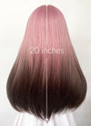 Pink Brown Ombre Straight Synthetic Hair Wig NS492