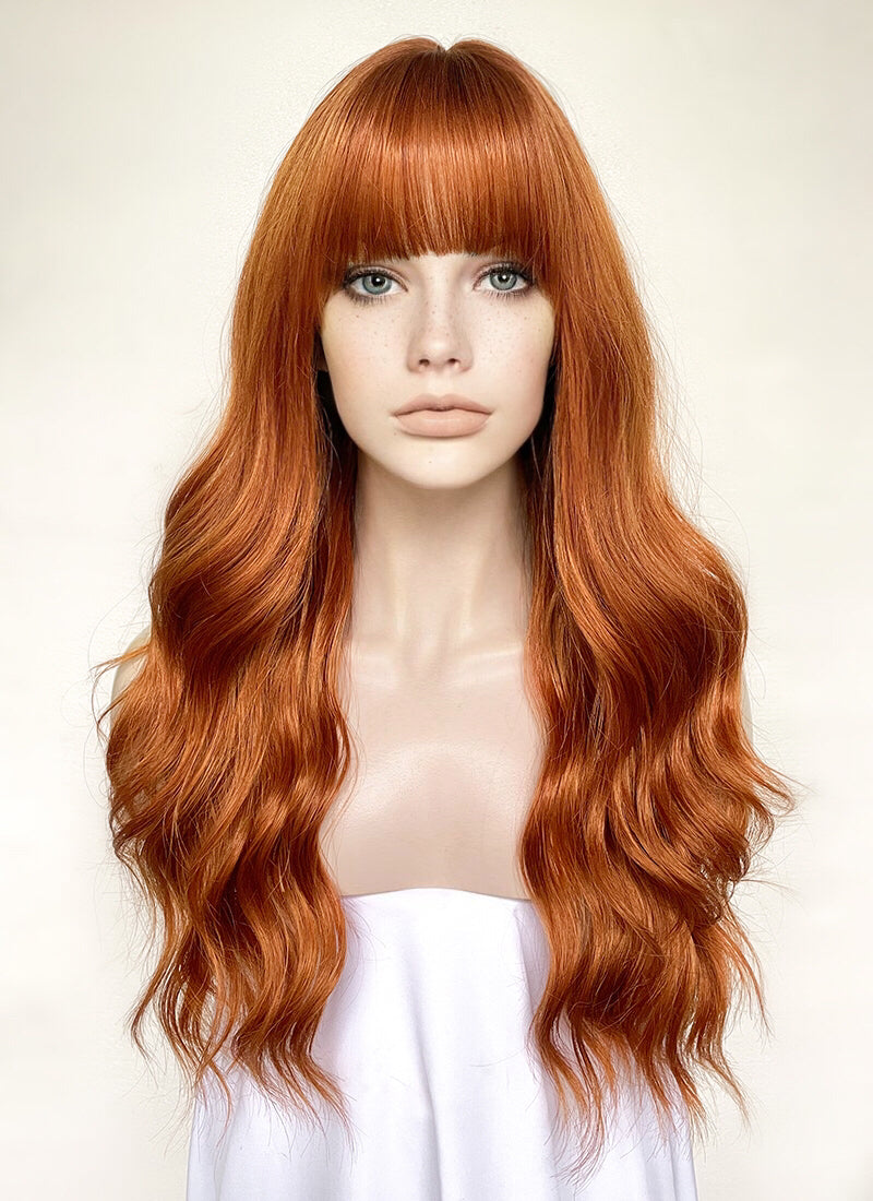 Ginger Wavy Synthetic Hair Wig NS498