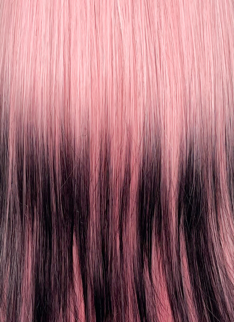 Pink Mixed Black Straight Synthetic Hair Wig NS500