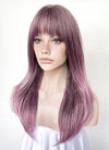 Ash Pink Purple Mixed Straight Synthetic Hair Wig NS501