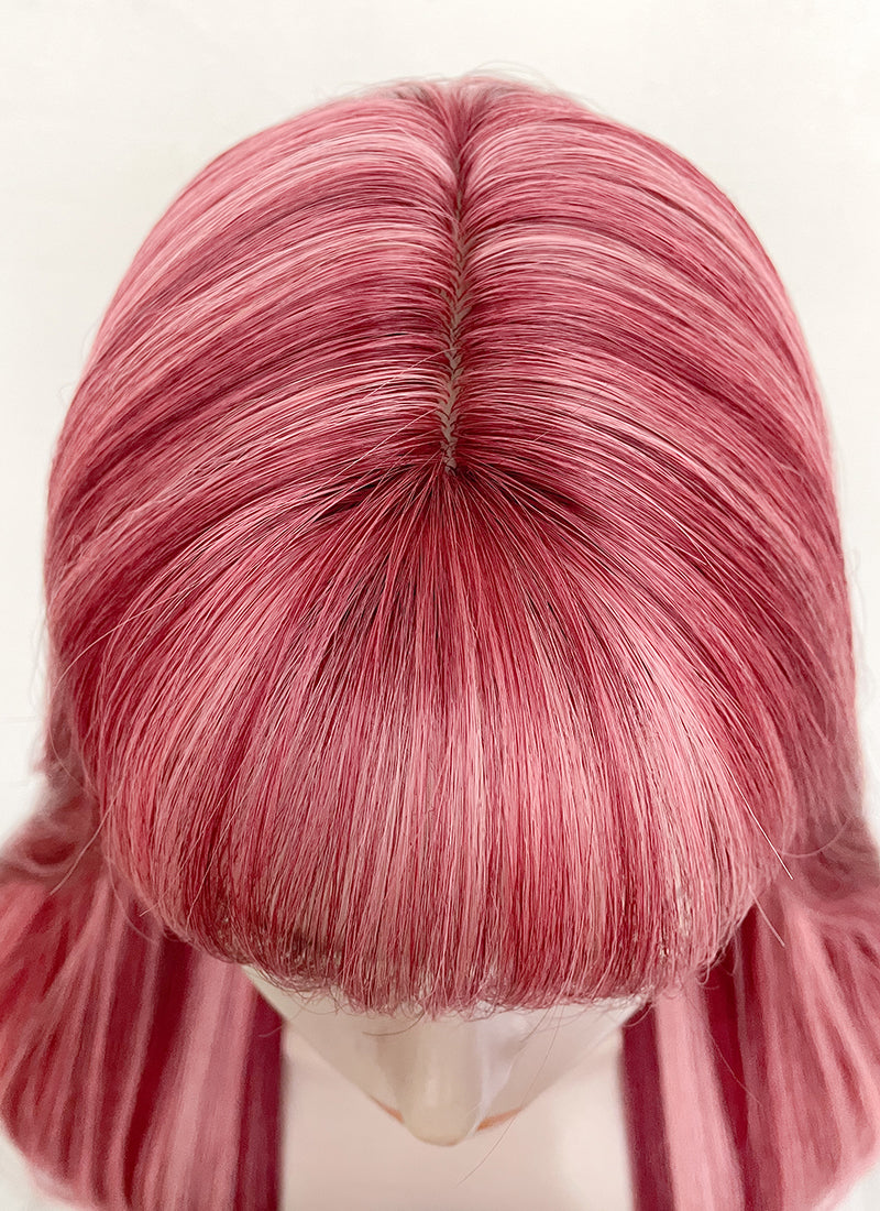 Red With Pink Highlights Straight Synthetic Hair Wig NS507