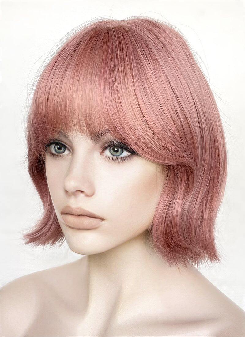Pink Wavy Synthetic Hair Wig NS508