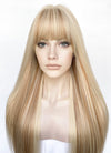 Blonde Mixed Brown Straight Synthetic Hair Wig NS520