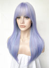 Pastel Purple Mixed Blue Straight Synthetic Hair Wig NS529