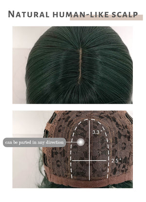 Dark Green Straight Synthetic Hair Wig NS284