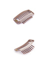 Black / Light Brown / Dark Brown / Cream 9 Teeth Snap Clips