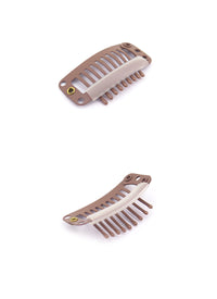 Black / Light Brown / Dark Brown / Cream 9 Teeth Snap Clips