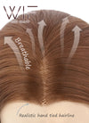 Light Auburn Yellow Blonde Ombre Wavy Lace Front Synthetic Wig LF085H