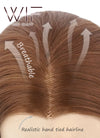 Straight Light Blonde Black Split Color Lace Wig CLW1531 (Customisable)