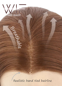 Brunette Wavy Lace Front Synthetic Wig LF256